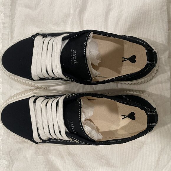 Ami Paris Men's Canvas Sneakers, Size 43 (US 9.5) - Picture 7 of 8